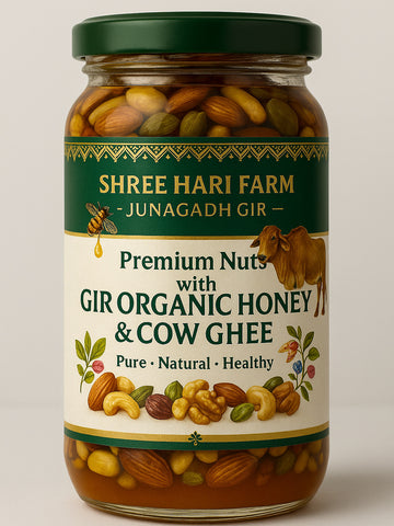 Premium Dryfruit Honey with Gir Organic Honey | Shree Hari Farm Junagadh Gir