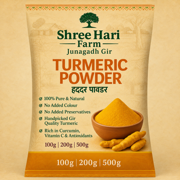 Premium Turmeric Powder – 100% Pure & Natural | Shree Hari Farm Junagadh Gir | 500g